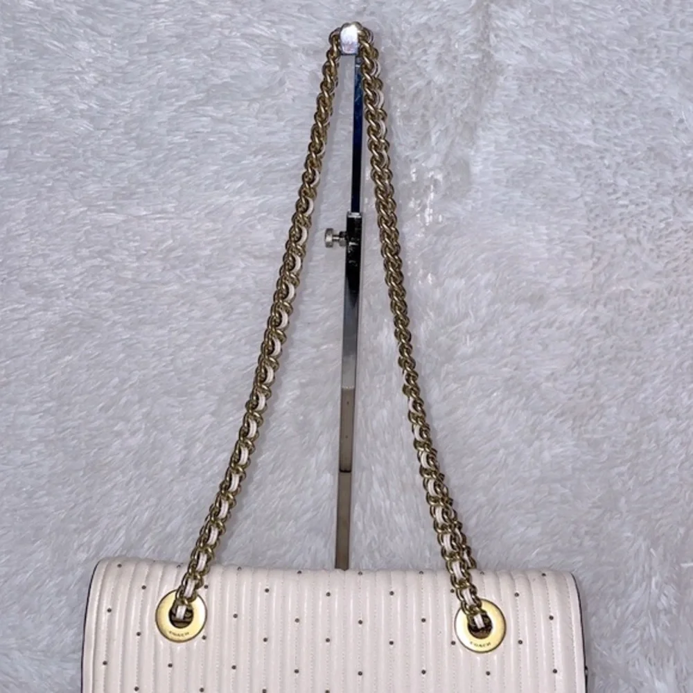 Coach Parker Chain Crossbody Bag Shoulder Purse with Quilting & Rivets i… - Picture 8 of 16